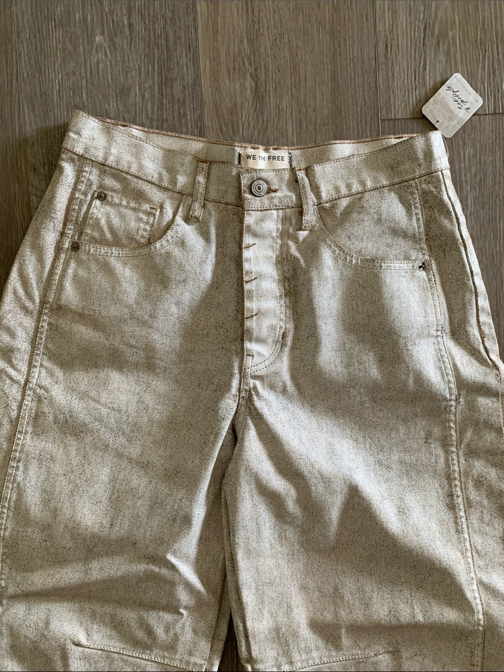 Free People Good Luck Coated Barrel Jeans NWT - Picture 7 of 14
